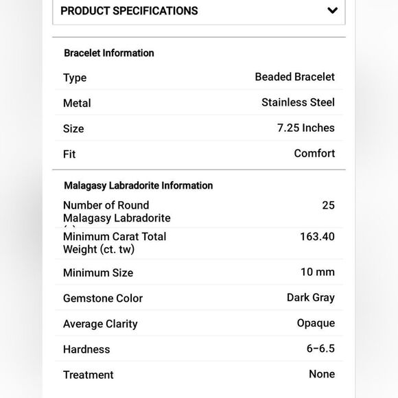 Malagasy Labradorite Beaded Bracelet - Picture 12 of 12